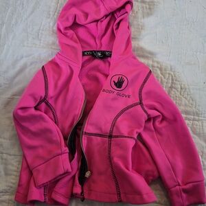 Body Glove Girls Bright Hot Pink Hooded Fleece Lined Jacket